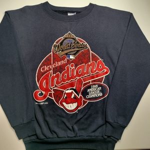 Vintage Cleveland Indians 1995 American League Champions World Series Crewneck